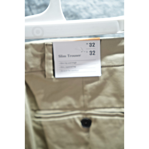 Goodfellow & Co Slim Trouser Pants Khaki 32x32 Stretch Business Casual - Picture 13 of 15